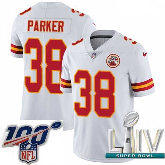 Premium 2020 Super Bowl LIV Nike Kansas City Chiefs #38 Ron Parker White Vapor Untouchable Limited Player NFL Jersey