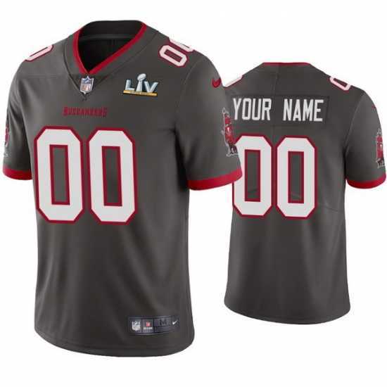 Premium Custom Buccaneers Pewter Super Bowl Lv Vapor Limited Jersey