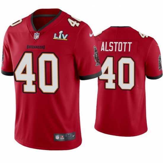Premium Mike Alstott Buccaneers Red Super Bowl Lv Vapor Limited Jersey
