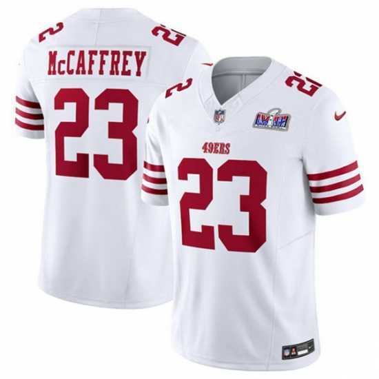 Premium San Francisco 49ers 23 Christian McCaffrey White 2023 F.U.S.E Vapor Untouchable Limited Stitched Football 2024 Super Bowl LVIII Jersey
