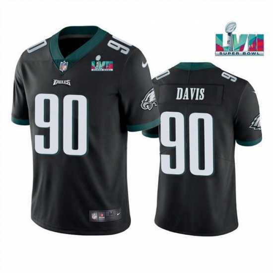 Premium Toddler Philadelphia Eagles 90 Jordan Davis Black Super Bowl LVII Vapor Untouchable Limited Stitched Jersey