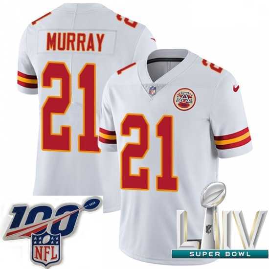 Splendid 2020 Super Bowl LIV Nike Kansas City Chiefs #21 Eric Murray White Vapor Untouchable Limited Player NFL Jersey