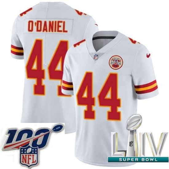 Splendid 2020 Super Bowl LIV Nike Kansas City Chiefs #44 Dorian O'Daniel White Vapor Untouchable Limited Player NFL Jersey