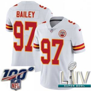 Splendid 2020 Super Bowl LIV Nike Kansas City Chiefs #97 Allen Bailey White Vapor Untouchable Limited Player NFL Jersey