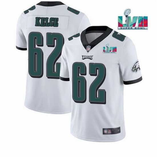 Splendid Toddler Philadelphia Eagles 62 Jason Kelce White Super Bowl LVII Patch Vapor Untouchable Limited Stitched Jersey