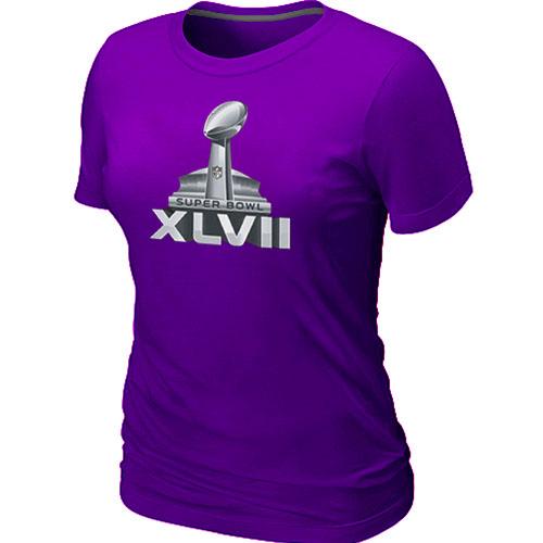 Splendid Women's NFL Super Bowl XLVII Logo T Shirt Purple