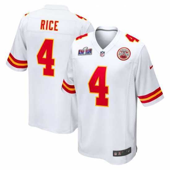 Stunning Kansas City Chiefs 4 Rashee Rice White 2023 F.U.S.E Vapor Untouchable Limited Stitched 2024 Super Bowl LVIII Jersey