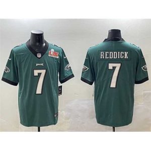 Stunning Philadelphia Eagles 7 Haason Reddick Green 2025 Super Bowl LIX Patch Vapor Untouchable Limited Stitched Football Jersey