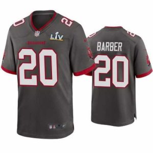 Stunning Ronde Barber Buccaneers Pewter Super Bowl Lv Game Jersey