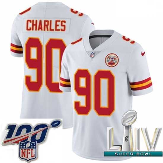 Superior 2020 Super Bowl LIV Nike Kansas City Chiefs #90 Stefan Charles White Vapor Untouchable Limited Player NFL Jersey