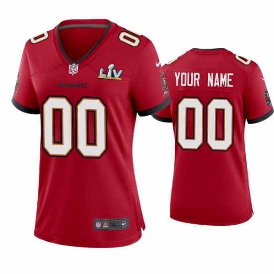 Superior Custom Buccaneers Red Super Bowl Lv Game Jersey