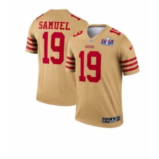 Superior San Francisco 49ers 19 Deebo Samuel Gold Inverted Legend 2024 Super Bowl LVIII Stitched Football Jersey
