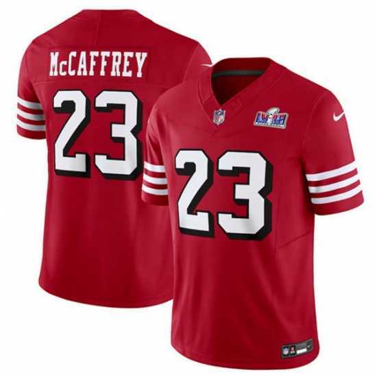 Superior San Francisco 49ers 23 Christian McCaffrey New Red 2023 F.U.S.E Vapor Untouchable Limited Stitched Football 2024 Super Bowl LVIII Jersey